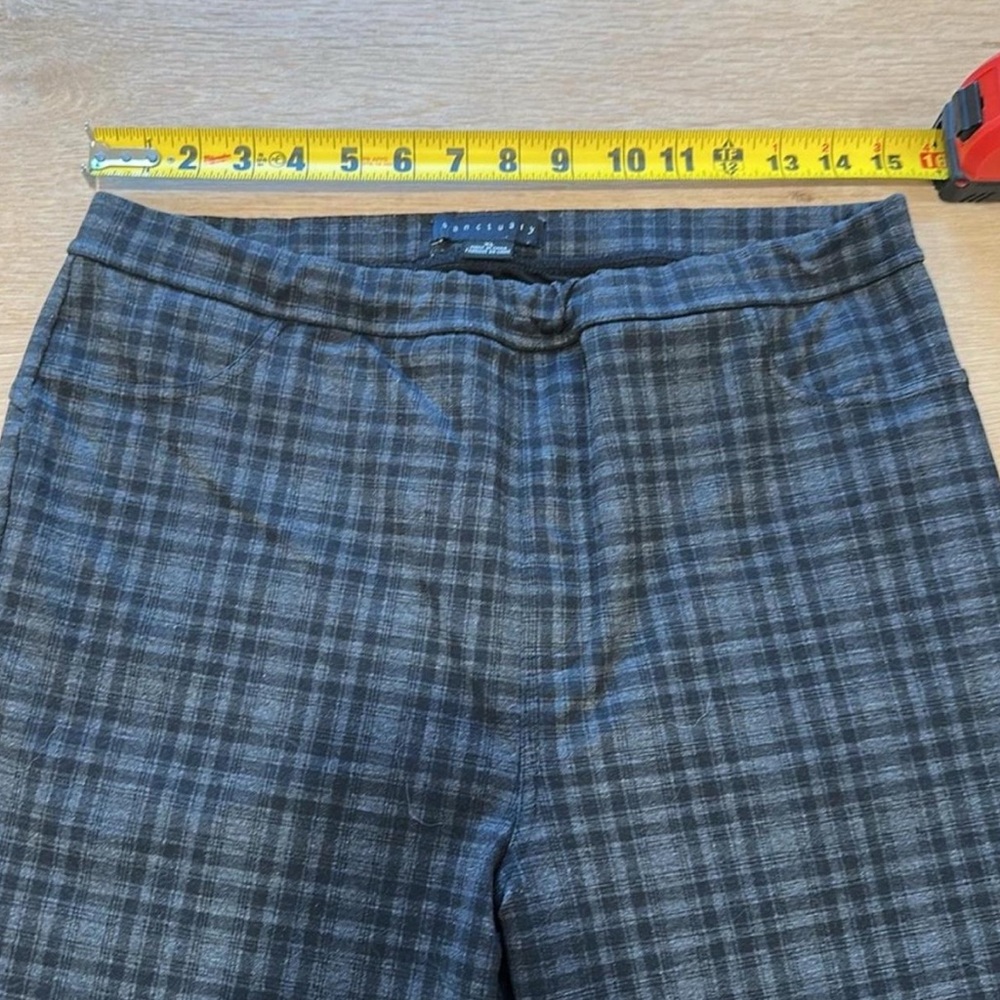 Women’s Sanctuary Dark Academia Goth Alt Plaid Pull On Ponte Pants - XL - Picture 9 of 10